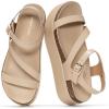 imageProject Cloud Platform Sandals Women Footwear  Plush amp Soft Insole Wedge Sandals for Women Footwear Stylish Platform Shoes with Adjustable Straps MellowNude