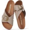 imageProject Cloud Womens Sandals  Adjustable Buckle Sandals for Women 2026 with Plush Insole  Lightweight amp Non Slip Slides for Women Footwear BeamingBirch Suede
