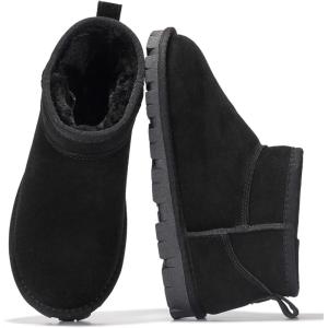 imageProject Cloud 100 Genuine Leather Ankle Boots for Women  Water Resistant Womens Boots with Memory Foam Insole  Comfortable Fall Shoes for Women 2026 HikeyBlack Suede