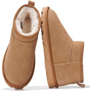 imageProject Cloud 100 Genuine Leather Ankle Boots for Women  Water Resistant Womens Boots with Memory Foam Insole  Comfortable Fall Shoes for Women 2026 HikeyChestnut Suede