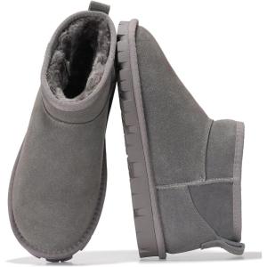 imageProject Cloud 100 Genuine Leather Ankle Boots for Women  Water Resistant Womens Boots with Memory Foam Insole  Comfortable Fall Shoes for Women 2026 HikeyGrey Suede