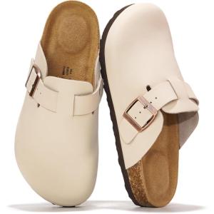 imageProject Cloud 100 Genuine Leather Footbed Clogs for Women  Memory Foam Arch Support Slippers for Women  Trendy Slipons Womens Mules amp Clogs SandalsOffwhite