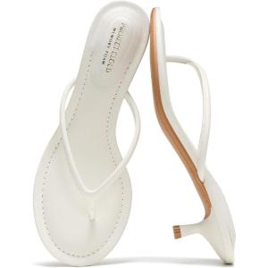 imageProject Cloud 100 Genuine Leather Kitten Heels for Women Footwear  Memory Foam Fashion Thong Heels for Women  Lightweight Summer Sandals for Womens 2026 MangoWhite