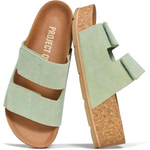 imageProject Cloud 100 Genuine Leather Platform Sandals Women FootwearBeach Essentials Summer Wedges with Plush and Soft InsoleNon Slip amp Lightweight Wedge Sandals For Women 2026Sage