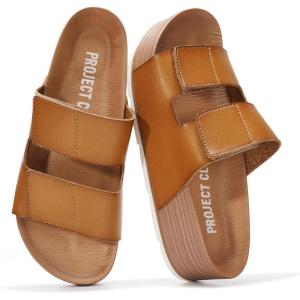 imageProject Cloud 100 Genuine Leather Platform Sandals Women FootwearBeach Essentials Summer Wedges with Plush and Soft InsoleNon Slip amp Lightweight Wedge Sandals For Women 2026Desert Sand