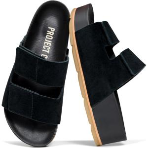 imageProject Cloud 100 Genuine Leather Platform Sandals Women FootwearBeach Essentials Summer Wedges with Plush and Soft InsoleNon Slip amp Lightweight Wedge Sandals For Women 2026Black