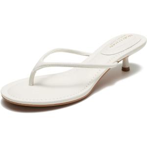 imageProject Cloud 100 Genuine Leather Sandals Women Footwear  Memory Foam Insole Fashion Dress Kitten Heels for Women  Lightweight and Comfortable Summer Sandals for Women 2026 MangoWhite