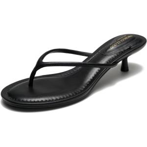 imageProject Cloud 100 Genuine Leather Sandals Women Footwear  Memory Foam Insole Fashion Dress Kitten Heels for Women  Lightweight and Comfortable Summer Sandals for Women 2026 MangoBlack