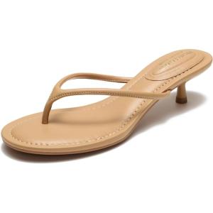 imageProject Cloud 100 Genuine Leather Sandals Women Footwear  Memory Foam Insole Fashion Dress Kitten Heels for Women  Lightweight and Comfortable Summer Sandals for Women 2026 MangoTan Leather