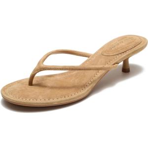 imageProject Cloud 100 Genuine Leather Sandals Women Footwear  Memory Foam Insole Fashion Dress Kitten Heels for Women  Lightweight and Comfortable Summer Sandals for Women 2026 MangoTan Suede