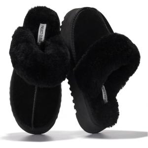 imageProject Cloud 100 Genuine Leather Slippers for Women Footwear  Memory Foam Clogs and Mules for Women 2026  Non Slip and Lightweight Fur Slippers VikiBlack  Viki