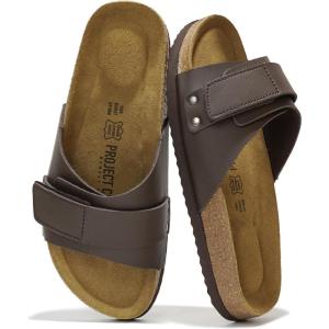 imageProject Cloud 100 Genuine Leather Womens Sandals  Memory Foam Slipper Women Vacation Essentials with Adjustable Straps  Non Slip Sandals for Women 2025 Wren Chocolate 8