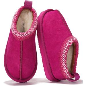 imageProject Cloud 100 Genuine Leather amp Australian Shearling Slippers for Kids  Memory Foam Fuzzy amp NonSlip Fluffy Slippers Girls Footwear amp Boys Footwear Kids Unisex ShoesFuchsia Suede