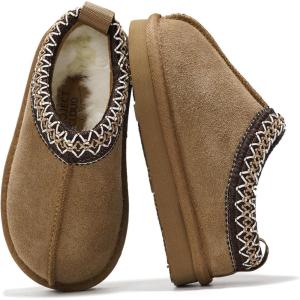 imageProject Cloud 100 Genuine Leather amp Australian Shearling Slippers for Kids  Memory Foam Fuzzy amp NonSlip Fluffy Slippers Girls Footwear amp Boys Footwear Kids Unisex ShoesChestnut