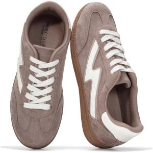 imageProject Cloud Fashion Sneakers for Women 2026  LaceUp Shoes Trendy Women Sneakers with Memory Foam Insole Womens Fashion Sneakers NonSlip Womens Shoes IritaTaupe Multi