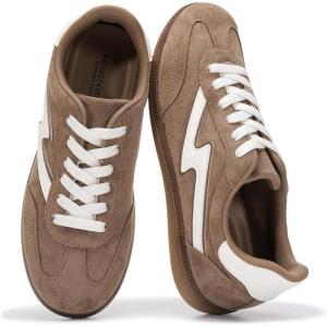 imageProject Cloud Fashion Sneakers for Women 2026  LaceUp Shoes Trendy Women Sneakers with Memory Foam Insole Womens Fashion Sneakers NonSlip Womens Shoes IritaMocha