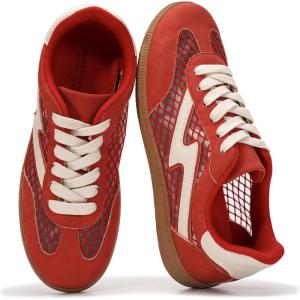 imageProject Cloud Fashion Sneakers for Women 2026  LaceUp Shoes Trendy Women Sneakers with Memory Foam Insole Womens Fashion Sneakers NonSlip Womens Shoes IritaRed Mesh