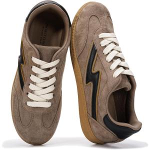 imageProject Cloud Fashion Sneakers for Women 2026  LaceUp Shoes Trendy Women Sneakers with Memory Foam Insole Womens Fashion Sneakers NonSlip Womens Shoes IritaLight Taupe