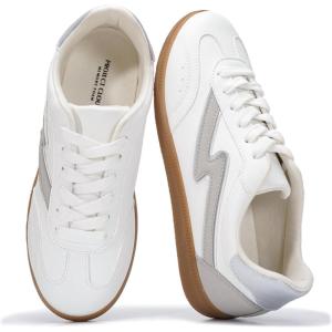 imageProject Cloud Fashion Sneakers for Women 2026  LaceUp Shoes Trendy Women Sneakers with Memory Foam Insole Womens Fashion Sneakers NonSlip Womens Shoes IritaWhite