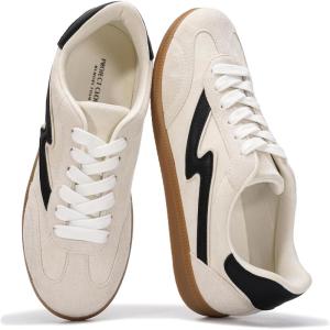 imageProject Cloud Fashion Sneakers for Women 2026  LaceUp Shoes Trendy Women Sneakers with Memory Foam Insole Womens Fashion Sneakers NonSlip Womens Shoes IritaTaupe