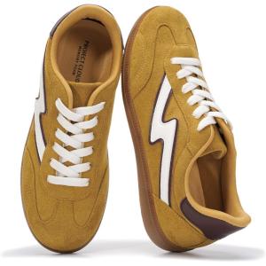 imageProject Cloud Fashion Sneakers for Women 2026  LaceUp Shoes Trendy Women Sneakers with Memory Foam Insole Womens Fashion Sneakers NonSlip Womens Shoes IritaMustard