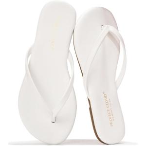 imageProject Cloud Kids Sandals For Girls Footwear with Memory Foam Insole Kids Flip Flops  Lightweight amp Slip Resistant Girls Sandals Summer Beach Essentials 2026 Little FoundationsWhite