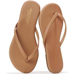 imageProject Cloud Kids Sandals For Girls Footwear with Memory Foam Insole Kids Flip Flops  Lightweight amp Slip Resistant Girls Sandals Summer Beach Essentials 2026 Little FoundationsTaupe