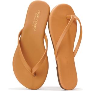 imageProject Cloud Kids Sandals For Girls Footwear with Memory Foam Insole Kids Flip Flops  Lightweight amp Slip Resistant Girls Sandals Summer Beach Essentials 2026 Little FoundationsTan