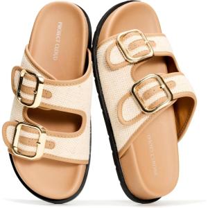 imageProject Cloud Platform Summer Sandals for Women 2026  Comfortable and Adjustable Straps Summer Slides  NonSlip Casual Womens SandalsSharl 2  Raffia