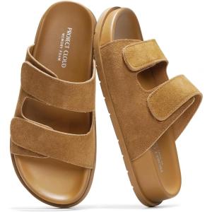 imageProject Cloud Platform Summer Sandals for Women 2026  Comfortable and Adjustable Straps Summer Slides  NonSlip Casual Womens SandalsSleek Chestnut Suede