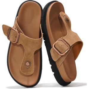 imageProject Cloud Platform Summer Sandals for Women 2026  Comfortable and Adjustable Straps Summer Slides  NonSlip Casual Womens SandalsThong Chestnut