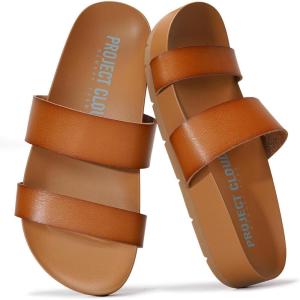 imageProject Cloud Sandals Women with Lightweight Plush amp Soft Insole TwoStrap amp NonSlip Womens Slide  Summer Sandals for Women 2026 HilltopWhiskey