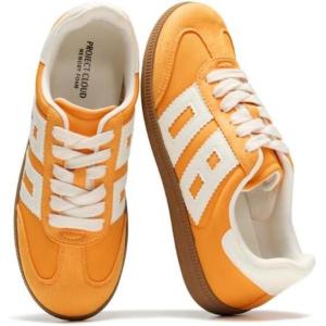 imageProject Cloud Sneakers for Women 2026  Breathable Womens Shoes Memory Foam Insole Casual Sneakers Non Slip Womens Sneakers  Breathable Lightweight Walking ShoesOrange