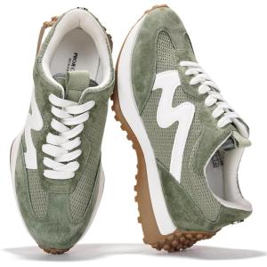 imageProject Cloud Trendy Fashion Sneakers for Women 2026  Memory Foam and NonSlip Comfortable Casual Ladies Shoes for Womens Fashion Sneakers  Lightweight Laceup Shoes LeccoOlive