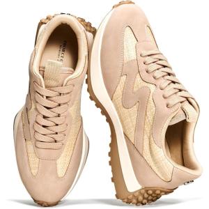 imageProject Cloud Trendy Fashion Sneakers for Women 2026  Memory Foam and NonSlip Comfortable Casual Ladies Shoes for Womens Fashion Sneakers  Lightweight Laceup Shoes LeccoRaffia