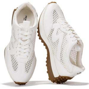 imageProject Cloud Trendy Fashion Sneakers for Women 2026  Memory Foam and NonSlip Comfortable Casual Ladies Shoes for Womens Fashion Sneakers  Lightweight Laceup Shoes LeccoWhite Mesh