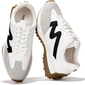 imageProject Cloud Trendy Fashion Sneakers for Women 2026  Memory Foam and NonSlip Comfortable Casual Ladies Shoes for Womens Fashion Sneakers  Lightweight Laceup Shoes LeccoWhite Multi