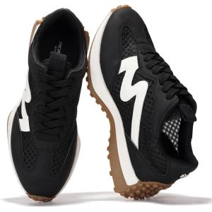 imageProject Cloud Trendy Fashion Sneakers for Women 2026  Memory Foam and NonSlip Comfortable Casual Ladies Shoes for Womens Fashion Sneakers  Lightweight Laceup Shoes LeccoBlack Mesh