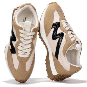 imageProject Cloud Trendy Fashion Sneakers for Women 2026  Memory Foam and NonSlip Comfortable Casual Ladies Shoes for Womens Fashion Sneakers  Lightweight Laceup Shoes LeccoTan