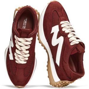 imageProject Cloud Trendy Fashion Sneakers for Women 2026  Memory Foam and NonSlip Comfortable Casual Ladies Shoes for Womens Fashion Sneakers  Lightweight Laceup Shoes LeccoSangria