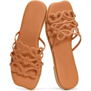 imageProject Cloud Womens Sandals with Memory Foam  Eco Crafted Leather Sandals for Women 2026  Flats  Non Slip amp Comfortable Sandals Women LisaCognac